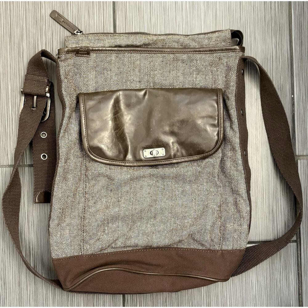 Cutter & Buck Pacific Fremont Tote Bag Brown 15x13x7 Adjustable Crossbody